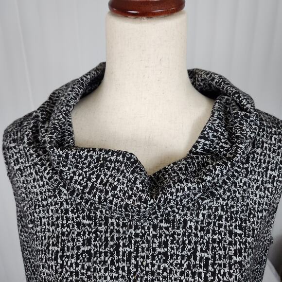 Lane Bryant Midi Sheath Dress Cowl Neck Sleeveless Gray Black Women's Size 14/16 - Picture 6 of 10